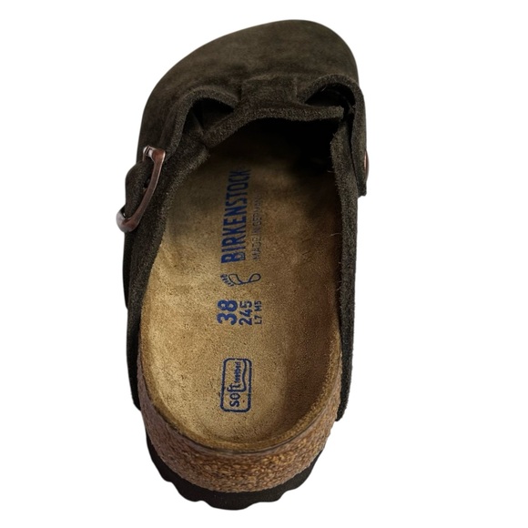 BIRKENSTOCK Boston Mocha Suede Leather Clogs EU 38 US 7 to 7 1/2 Regular Fit - Picture 12 of 16